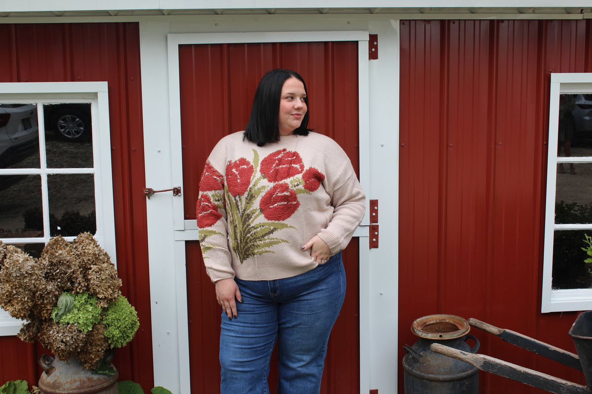 Touching Tulips Sweater