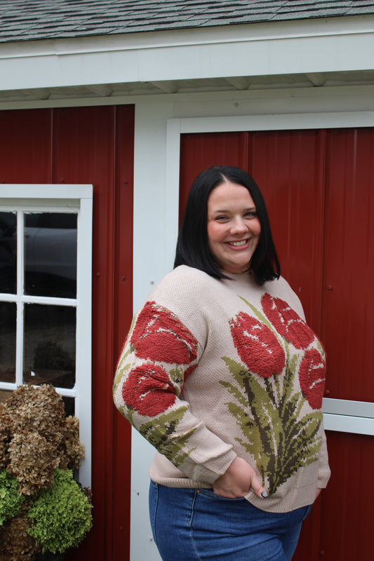 Touching Tulips Sweater