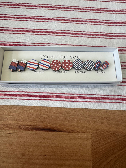 Patriotic Earring Box